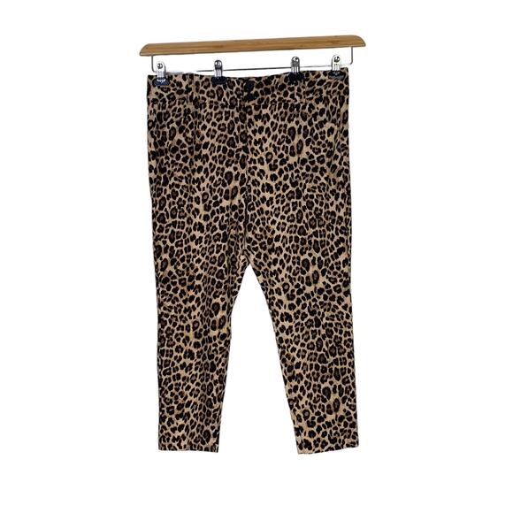 Torrid Ponte Knit Pants Size 18 Ankle Leopard Stretch Animal Print Tummy Control - Picture 1 of 6